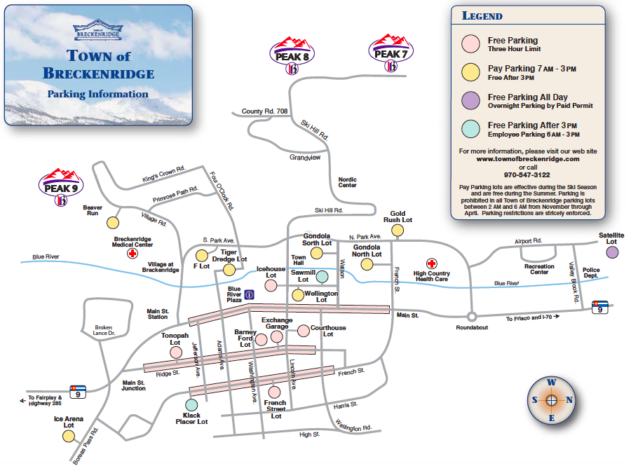 Breckenridge Parking Map